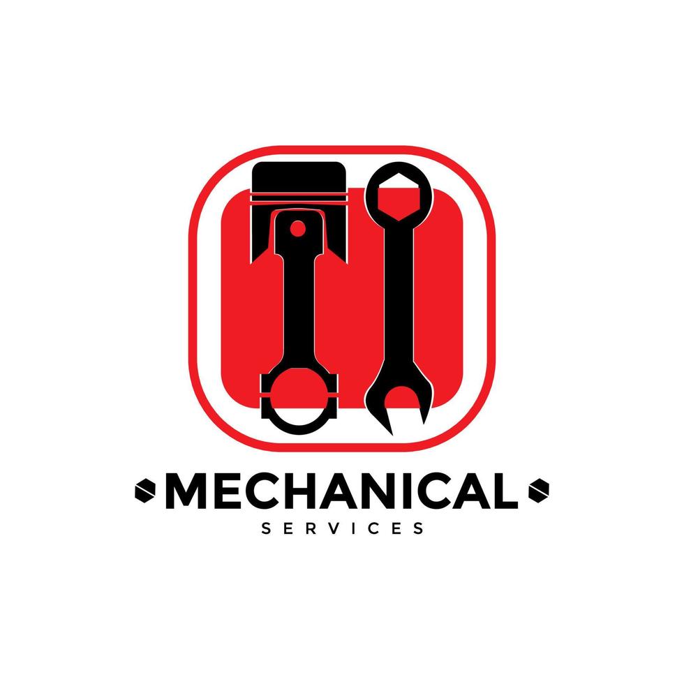 mecânico Serviços, auto reparar logotipo. Projeto modelo, vetor ilustração.