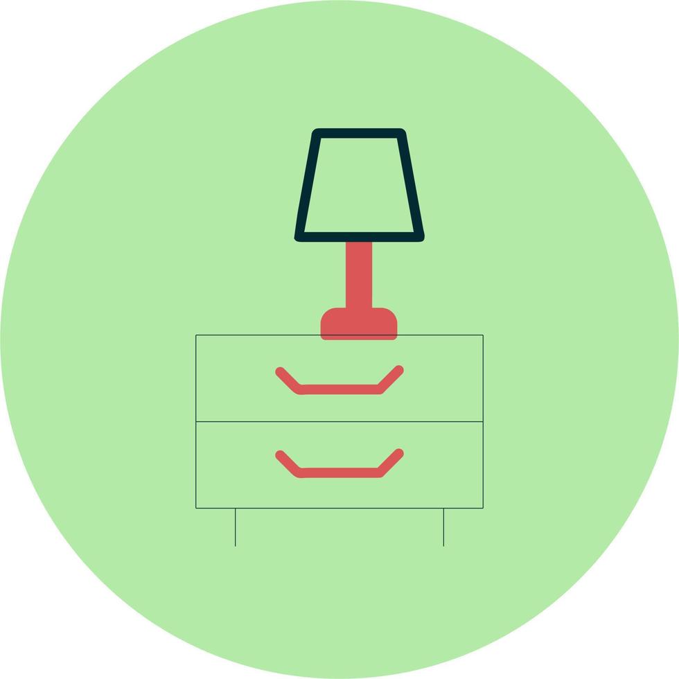 ícone de vetor de mesa de candeeiro