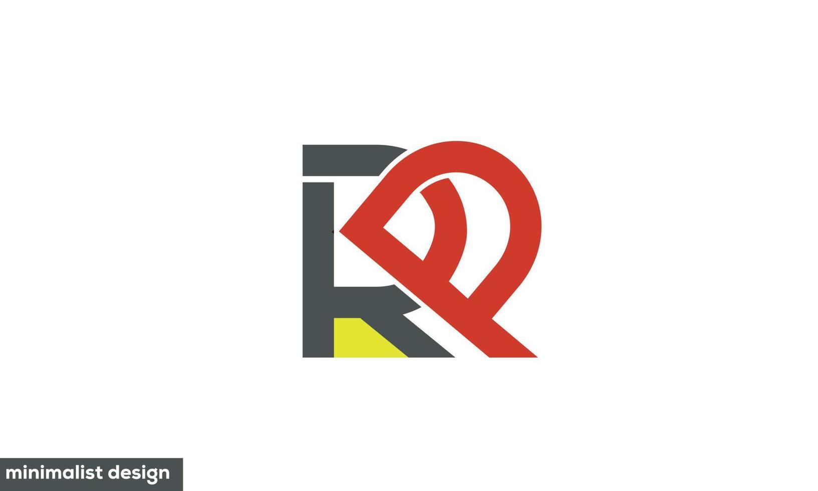 letras do alfabeto iniciais monograma logotipo rp, pr, r e p vetor