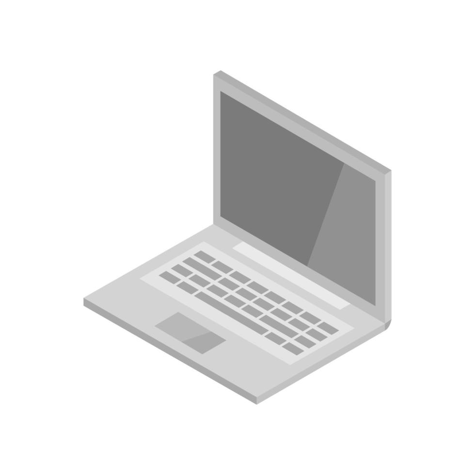 laptop isométrico ilustrado em fundo branco vetor