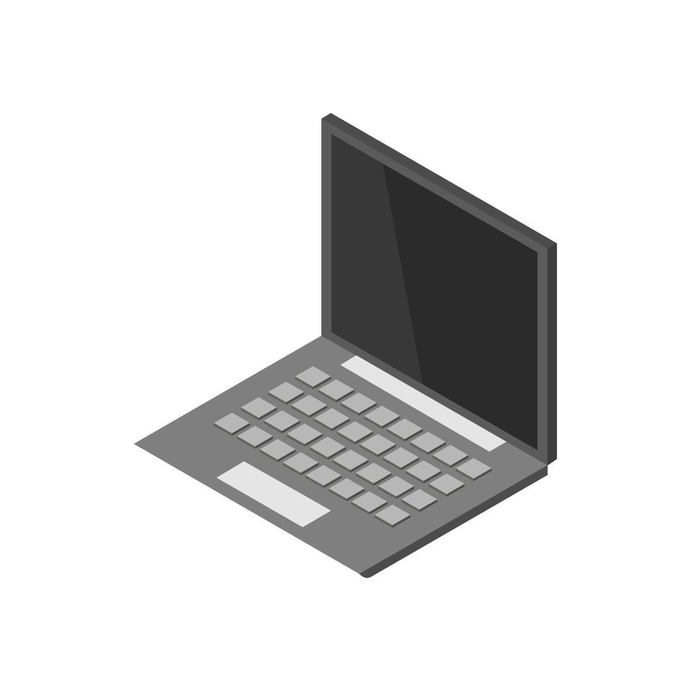 laptop isométrico ilustrado em fundo branco vetor