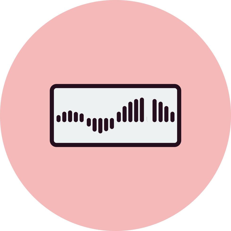 ícone de vetor de ondas sonoras