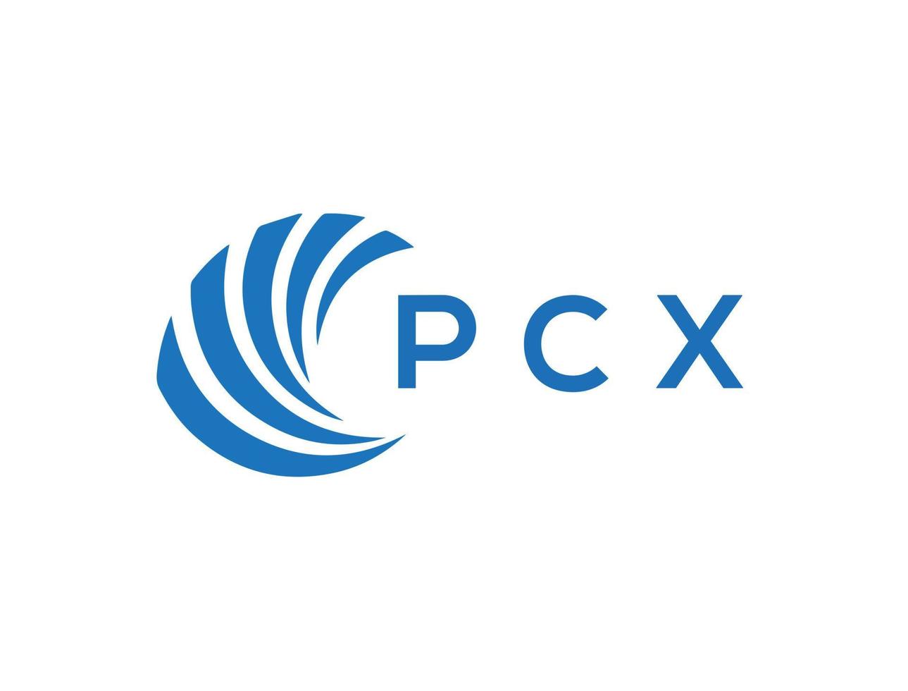 pcx carta logotipo Projeto em branco fundo. pcx criativo círculo carta logotipo conceito. pcx carta Projeto. vetor