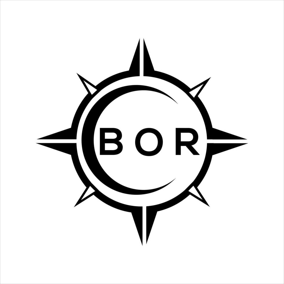 bor abstrato tecnologia círculo configuração logotipo Projeto em branco fundo. bor criativo iniciais carta logotipo. vetor