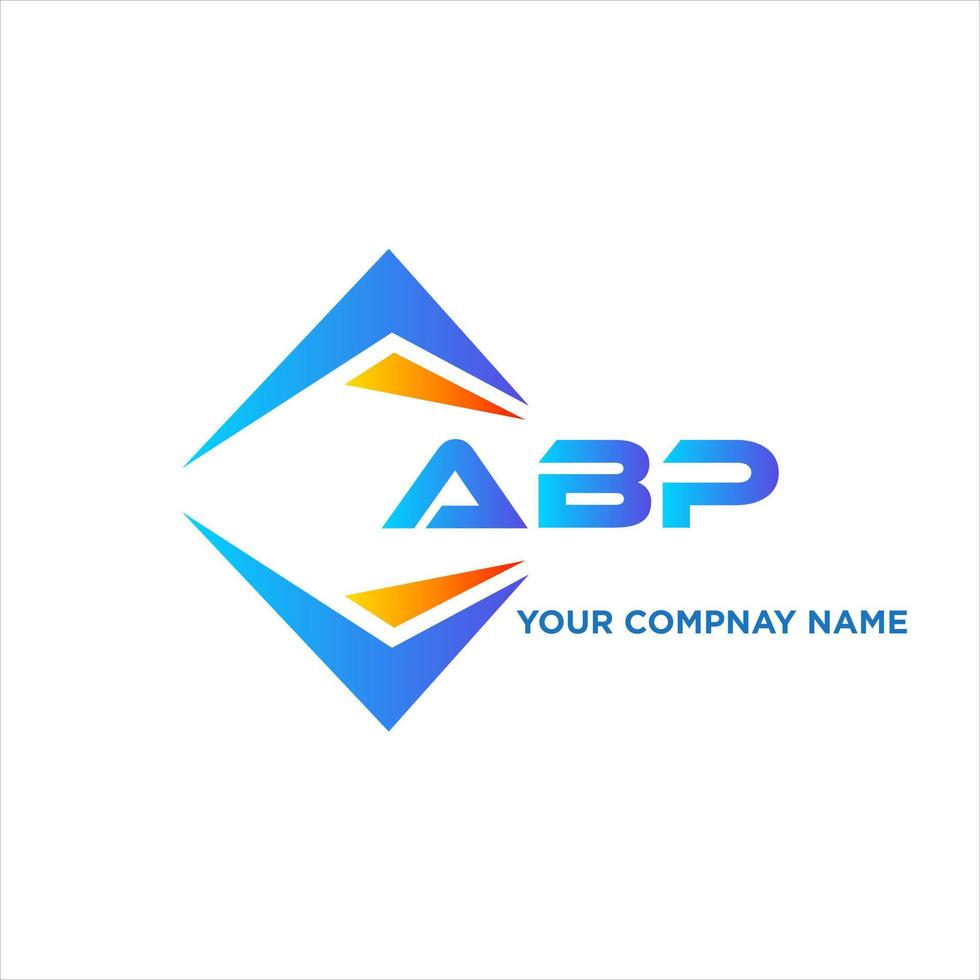 abp abstrato tecnologia logotipo Projeto em branco fundo. abp criativo iniciais carta logotipo conceito. vetor