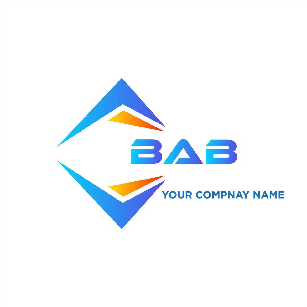 bab abstrato tecnologia logotipo Projeto em branco fundo. bab criativo iniciais carta logotipo conceito. vetor