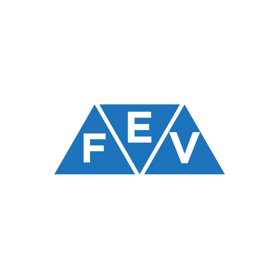 efv triângulo forma logotipo Projeto em branco fundo. efv criativo iniciais carta logotipo conceito. vetor