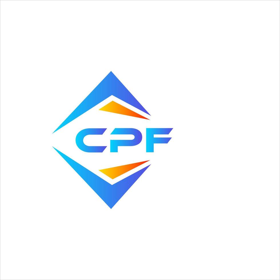 cpf abstrato tecnologia logotipo Projeto em branco fundo. cpf criativo iniciais carta logotipo conceito. vetor