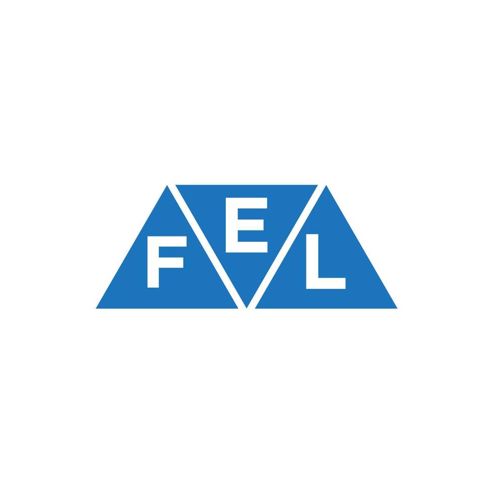 efl triângulo forma logotipo Projeto em branco fundo. efl criativo iniciais carta logotipo conceito. vetor