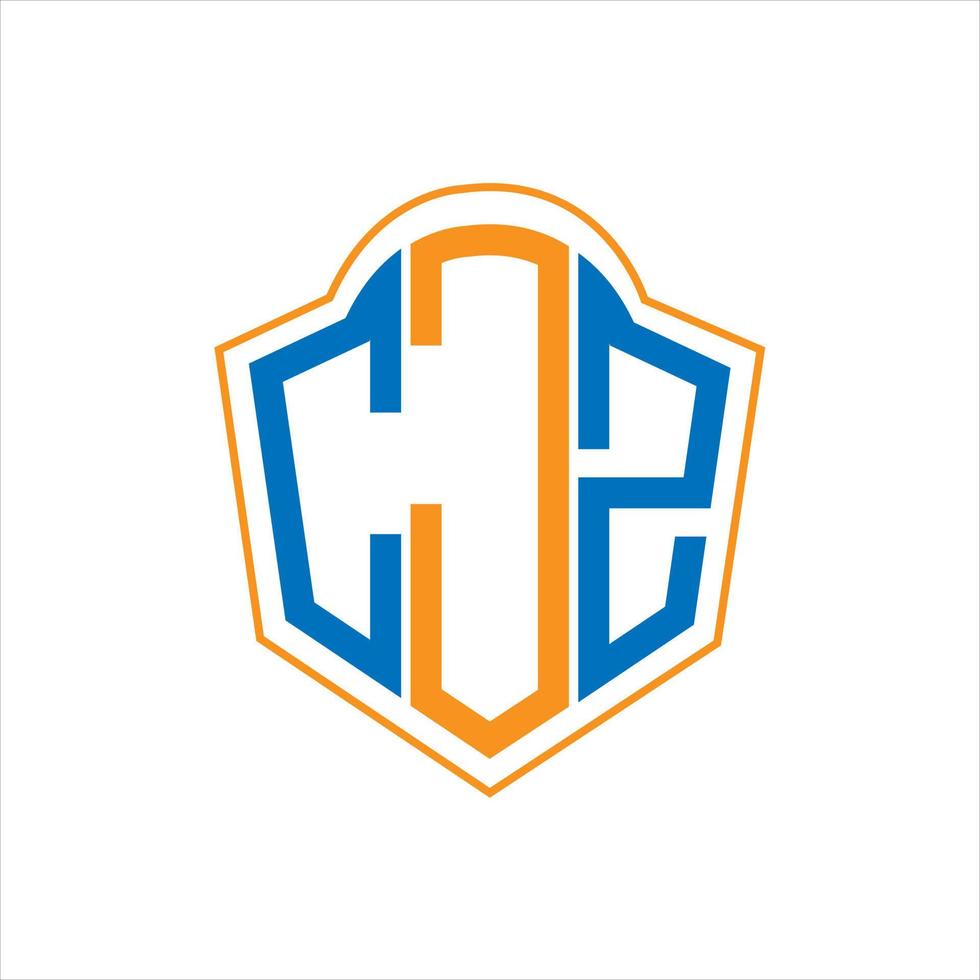 cjz abstrato monograma escudo logotipo Projeto em branco fundo. cjz criativo iniciais carta logotipo. vetor