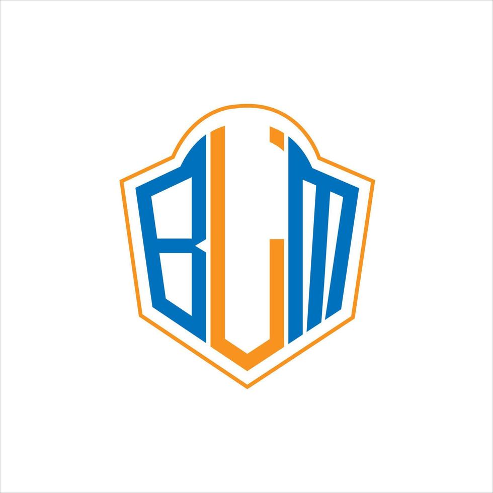 blm abstrato monograma escudo logotipo Projeto em branco fundo. blm criativo iniciais carta logotipo. vetor