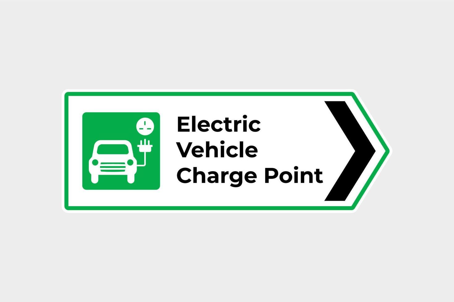 elétrico veículos cobrando estação e carregar estacionamento sinalização dentro a Unidos reino Reino Unido. vetor
