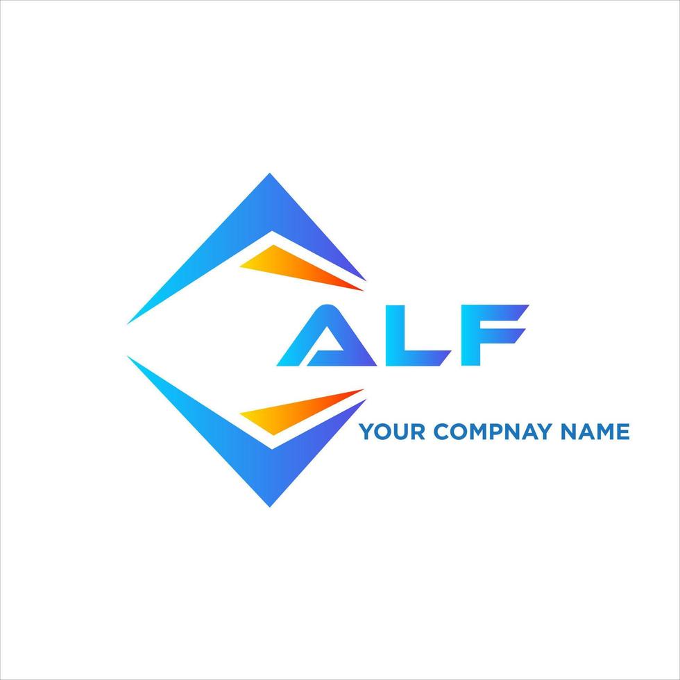 alf abstrato tecnologia logotipo Projeto em branco fundo. alf criativo iniciais carta logotipo conceito. vetor