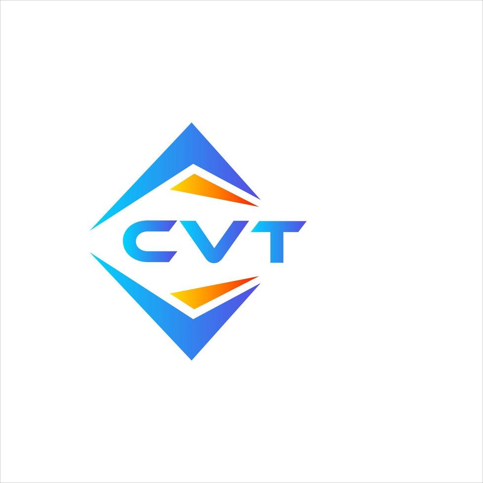 cvt abstrato tecnologia logotipo Projeto em branco fundo. cvt criativo iniciais carta logotipo conceito. vetor