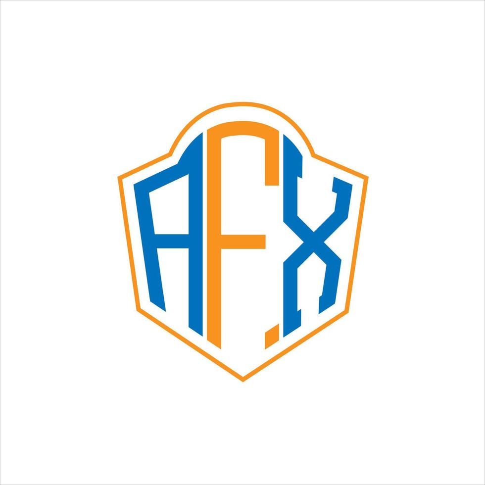 afx abstrato monograma escudo logotipo Projeto em branco fundo. afx criativo iniciais carta logotipo. vetor