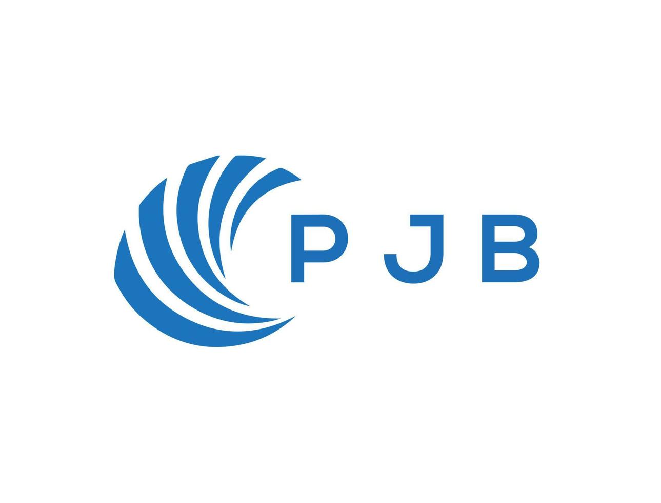 pjb carta logotipo Projeto em branco fundo. pjb criativo círculo carta logotipo conceito. pjb carta Projeto. vetor