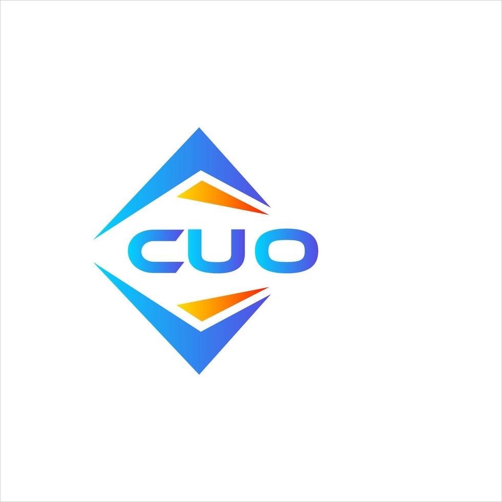 cuo abstrato tecnologia logotipo Projeto em branco fundo. cuo criativo iniciais carta logotipo conceito. vetor