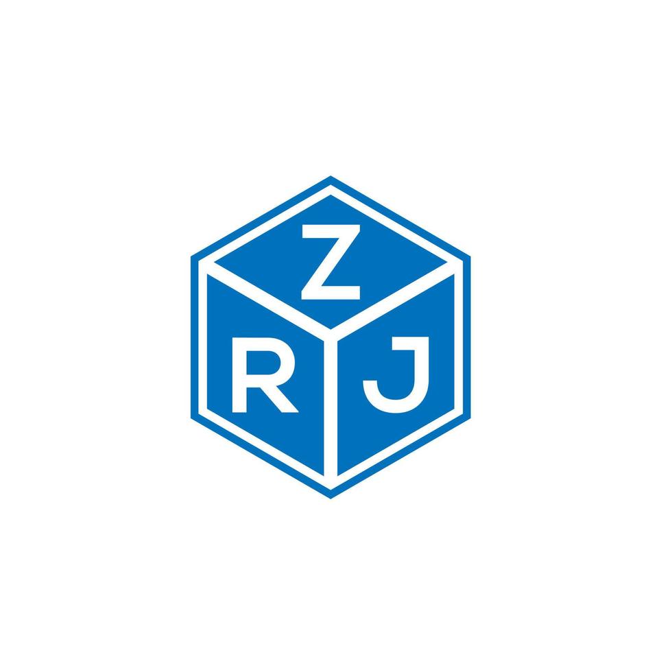 design de logotipo de letra zrj em fundo branco. conceito de logotipo de letra de iniciais criativas zrj. design de letra zrj. vetor