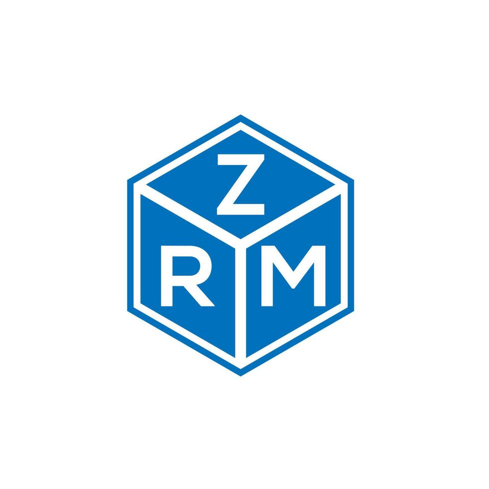 design de logotipo de carta zrm em fundo branco. conceito de logotipo de letra de iniciais criativas zrm. design de letra zrm. vetor