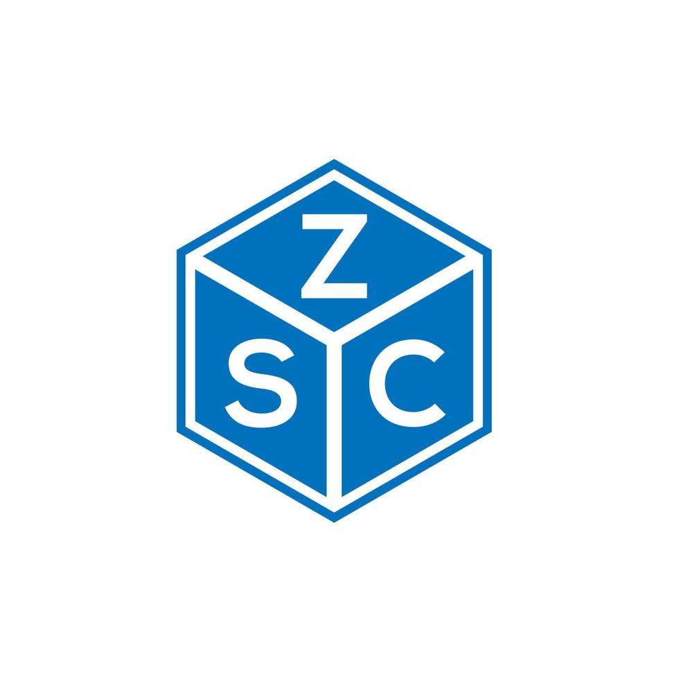 design de logotipo de carta zsc em fundo branco. conceito de logotipo de letra de iniciais criativas zsc. design de letra zsc. vetor