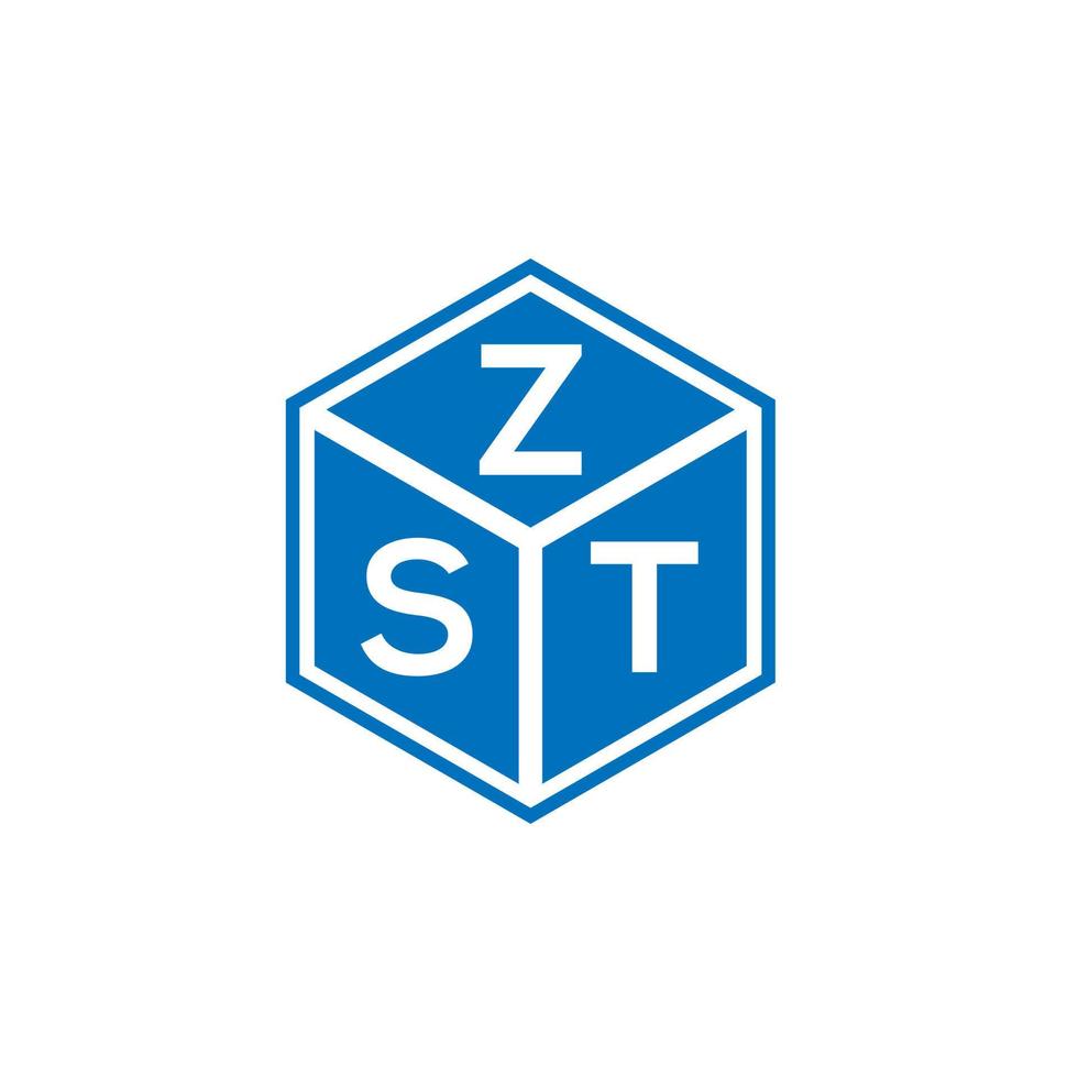 design de logotipo de letra zst em fundo branco. zst conceito de logotipo de letra de iniciais criativas. design de letra zst. vetor