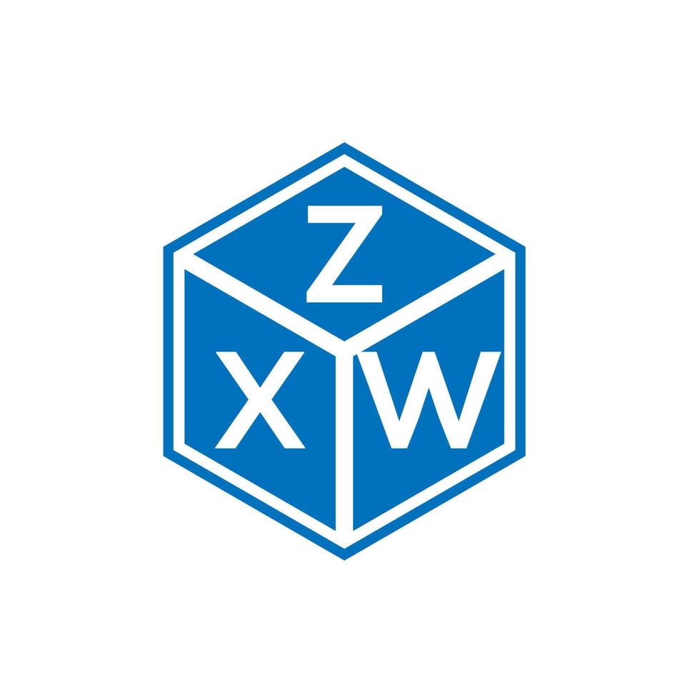 design de logotipo de carta zxw em fundo branco. conceito de logotipo de letra de iniciais criativas zxw. design de letra zxw. vetor