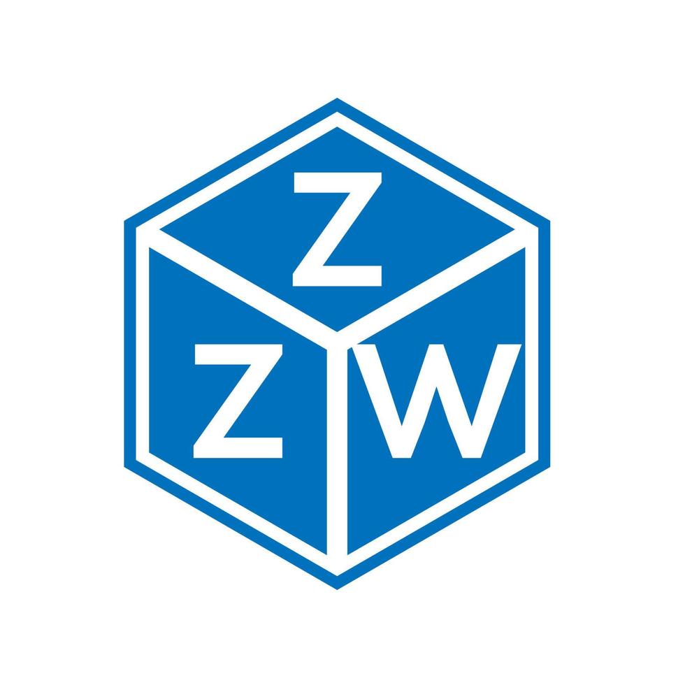 design de logotipo de letra zzw em fundo branco. conceito de logotipo de letra de iniciais criativas zzw. design de letra zzw. vetor