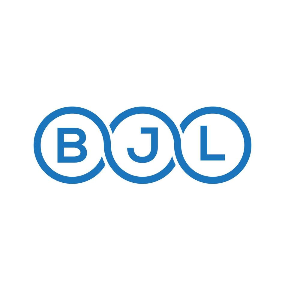 design de logotipo de letra bjl em fundo branco. conceito de logotipo de letra de iniciais criativas bjl. design de letra bjl. vetor