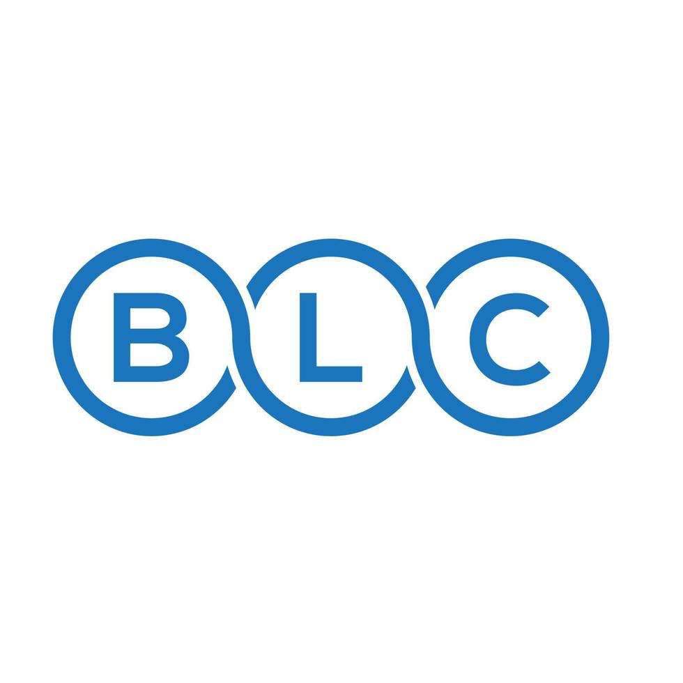 design de logotipo de carta blc em fundo branco. conceito de logotipo de letra de iniciais criativas blc. design de letra blc. vetor