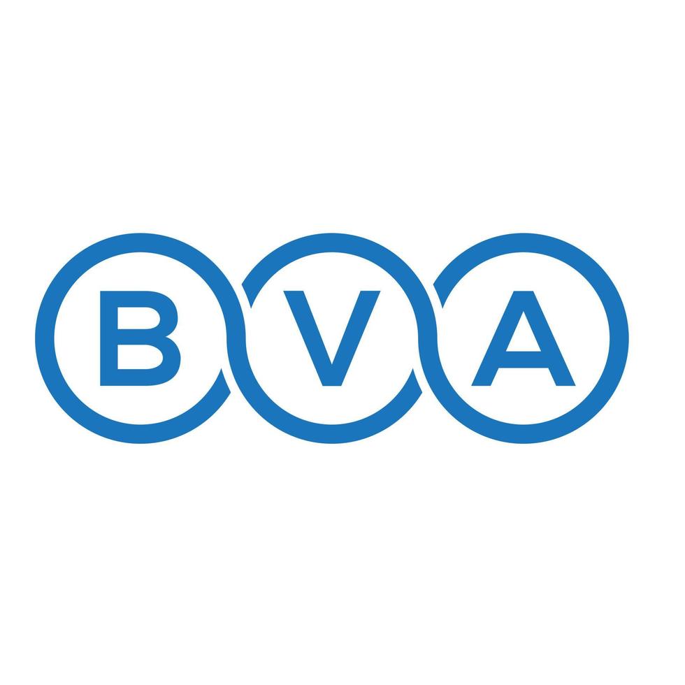 bva carta logotipo Projeto em branco fundo. bva criativo iniciais carta logotipo conceito. bva carta Projeto. vetor