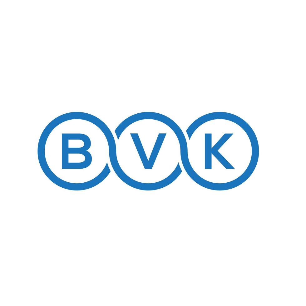 design de logotipo de carta bvk em fundo branco. conceito de logotipo de letra de iniciais criativas bvk. design de letra bvk. vetor