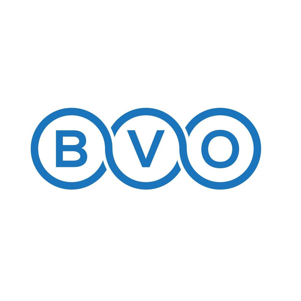 design de logotipo de carta bvo em fundo branco. conceito de logotipo de letra de iniciais criativas bvo. design de letra bvo. vetor