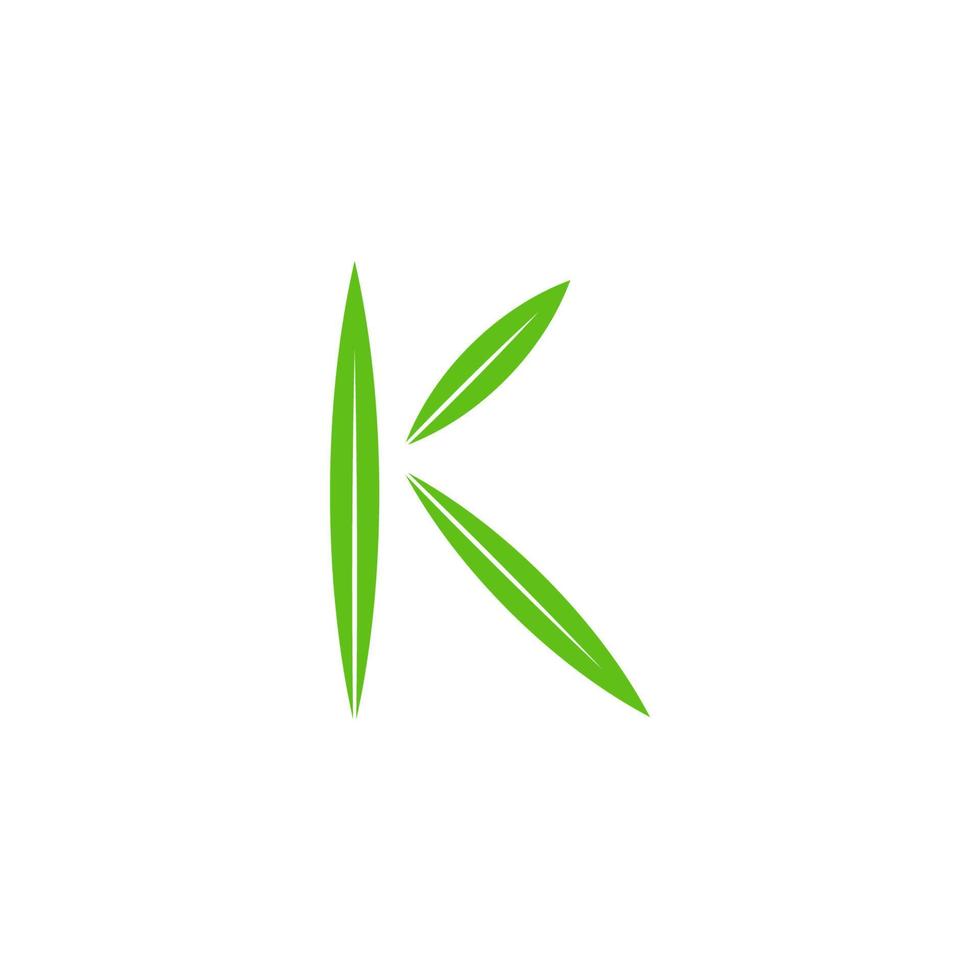carta k folha simples geométrico símbolo logotipo vetor