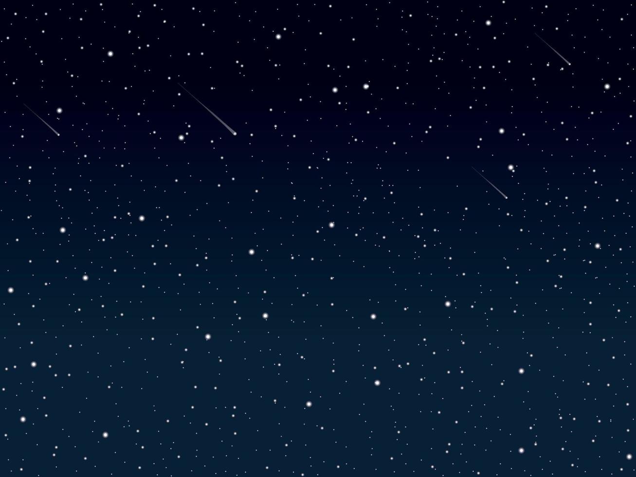 estrelado noite céu fundo com meteoros vetor ilustração