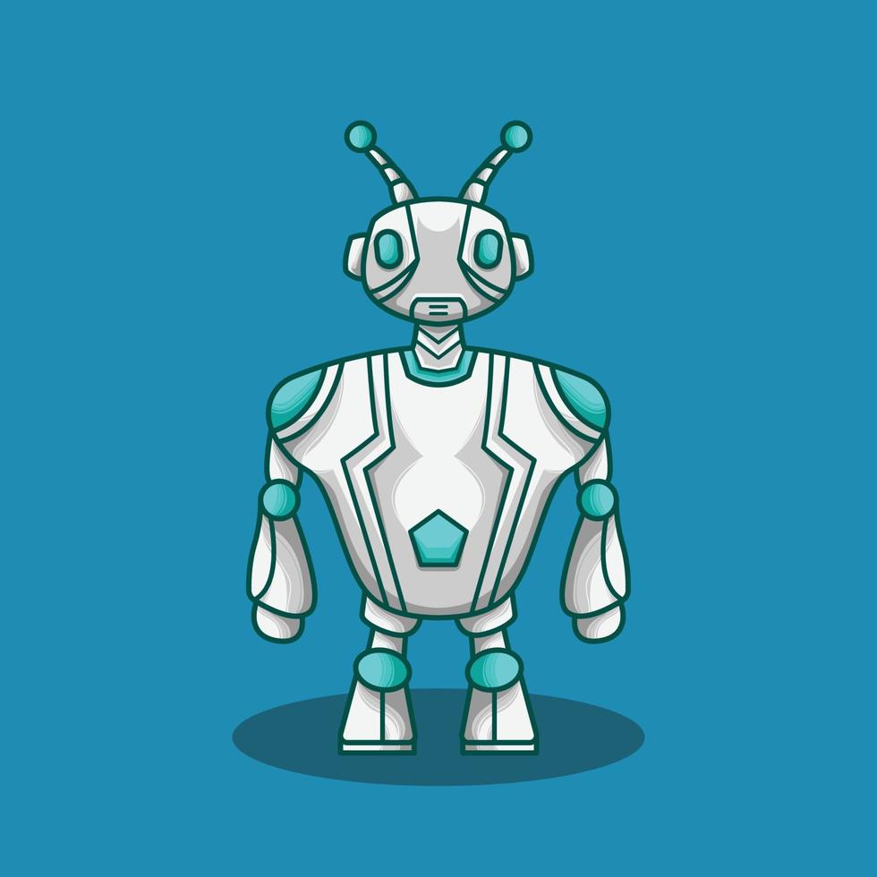 humanóide inseto mascote futuro vetor