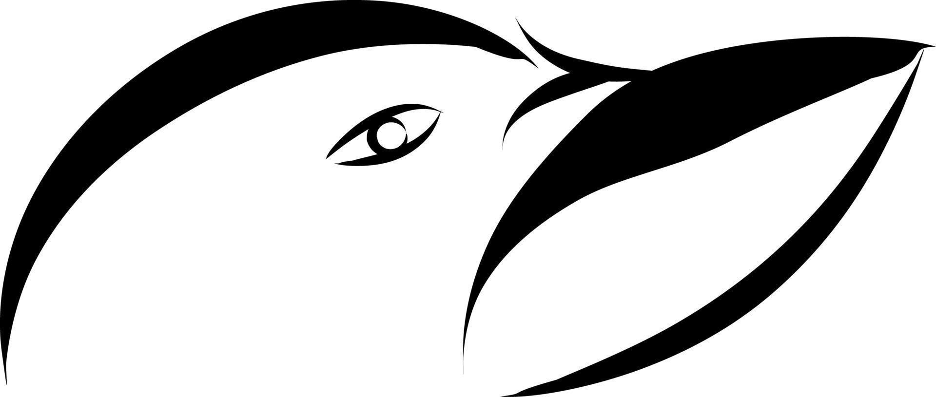 pássaro cabeça linha arte ícone, logotipo, ilustração, e desenho animado vetor