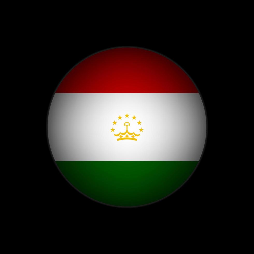 país tajiquistão. bandeira do tajiquistão. ilustração vetorial. vetor