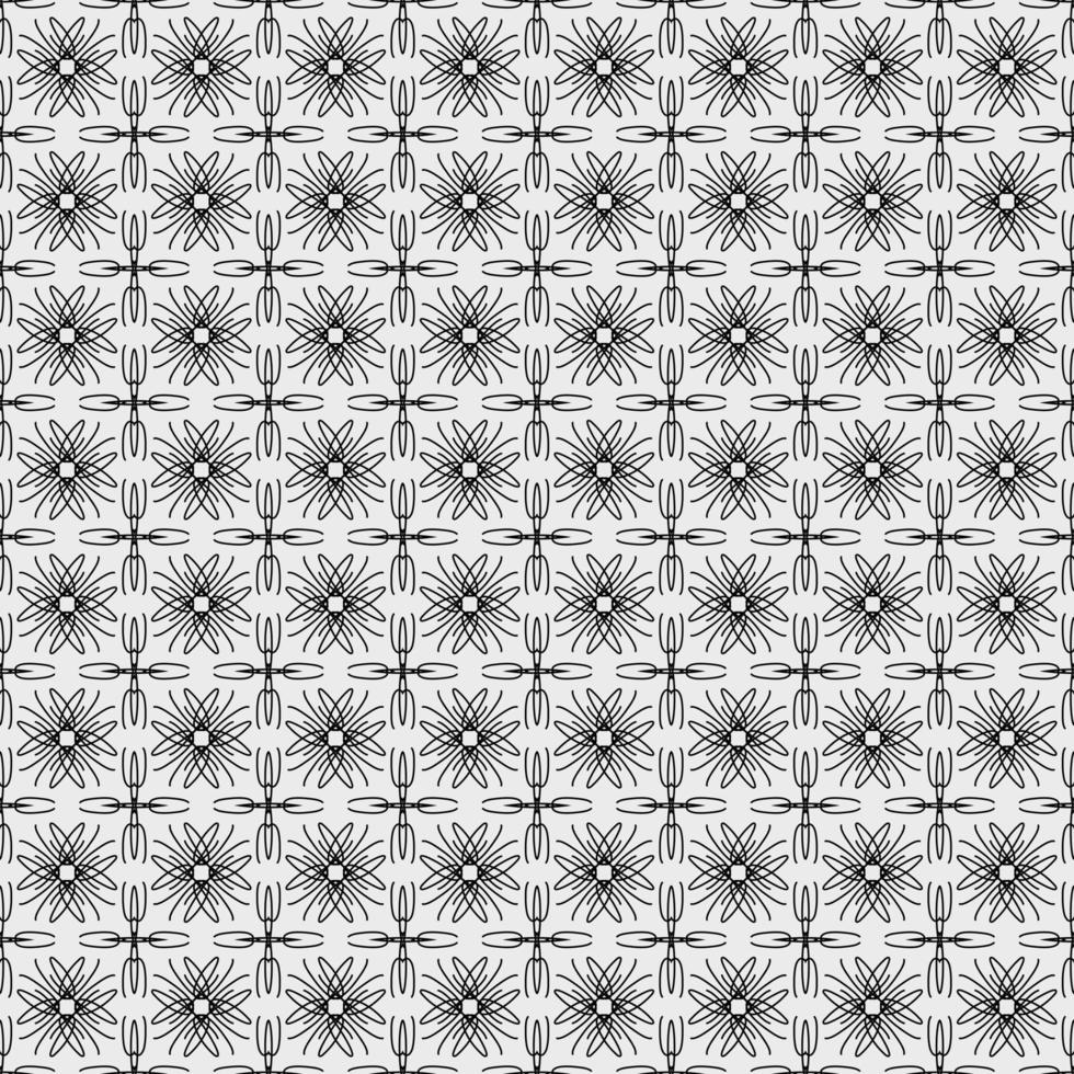 Preto e branco ásia geométrico floral tecido padronizar vetor