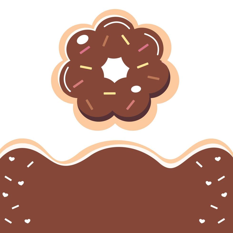 Castanho rosquinha vetor conjunto isolado em branco e Castanho fundo. topo Visão rosquinhas coleção para dentro Esmalte com chocolate.flat Projeto ilustração. kawaii, fofo desenho animado doces e sobremesas.