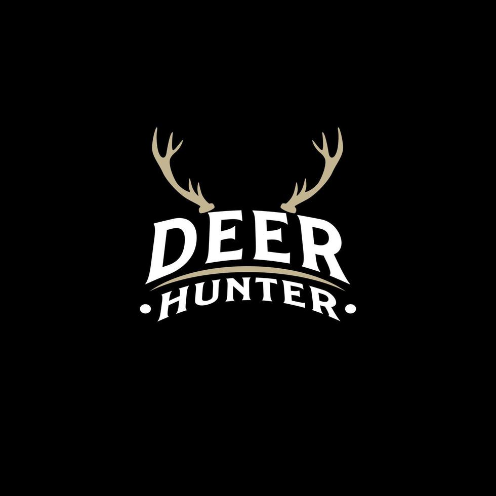 vintage veado caçador logotipo Projeto. vetor ilustração