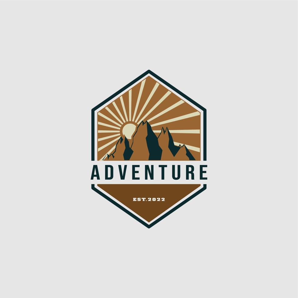 design de logotipo de aventura vetor