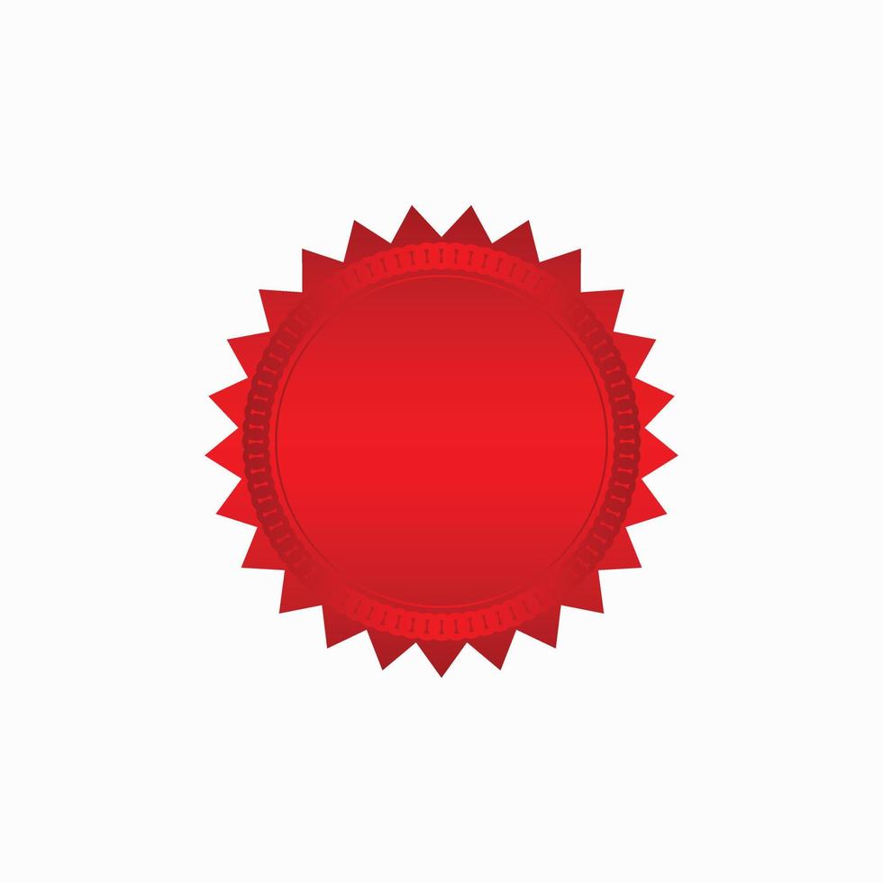 volta vermelho crachá isolado em uma branco fundo, foca carimbo vermelho luxo elegante bandeira vigarista, vetor ilustração certificado vermelho frustrar foca ou medalha isolado.