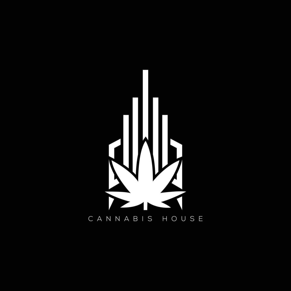 cannabis casa branding ícone Projeto vetor
