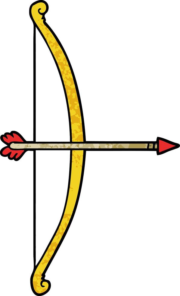 arco e flecha de desenho animado vetor
