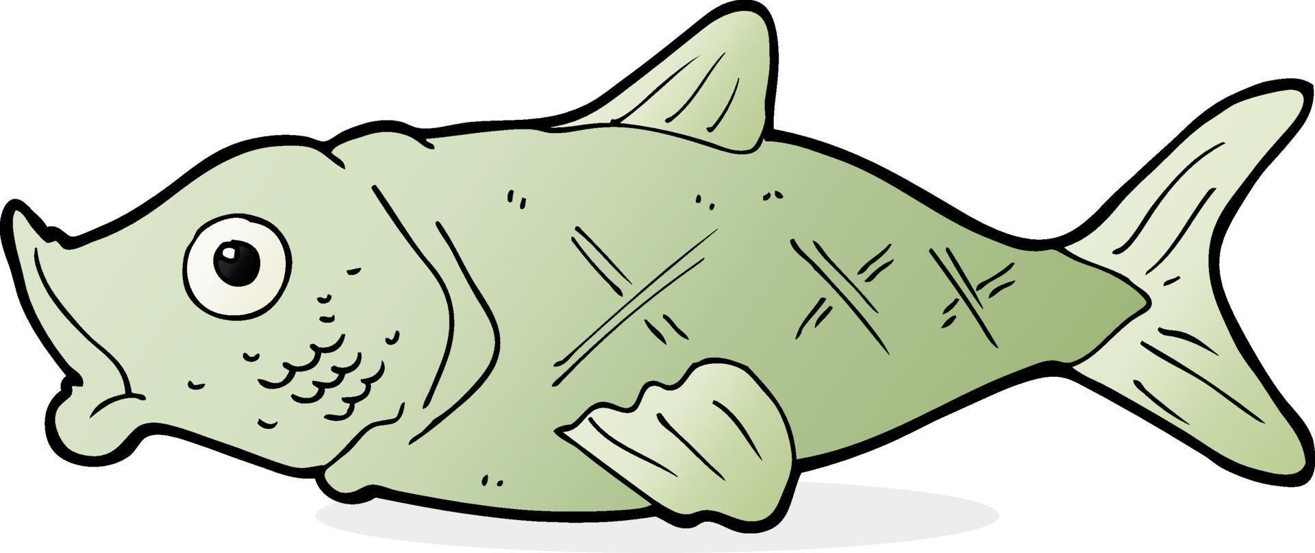 rabisco personagem de desenho animado peixe vetor