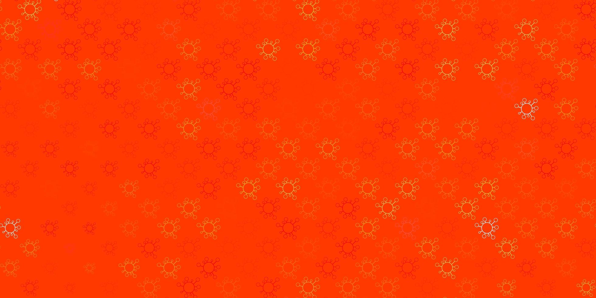 textura vector vermelho, amarelo claro com símbolos de doença.