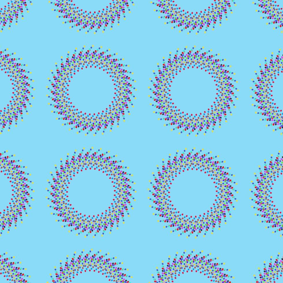 desatado colorida círculos padronizar em azul, vetor ilustração
