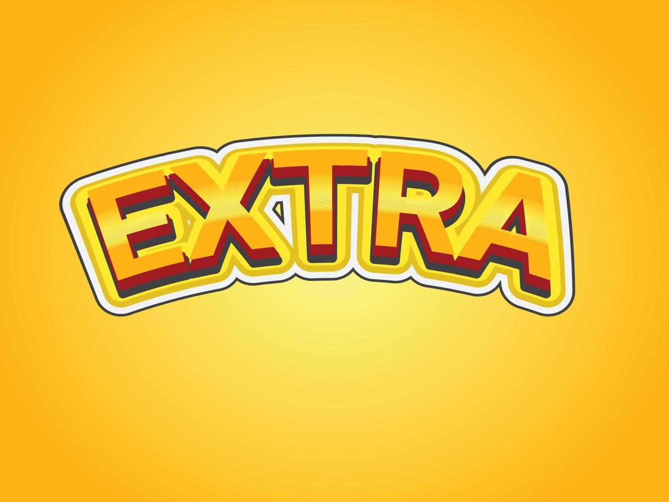 extra texto efeito modelo com 3d negrito estilo usar para logotipo vetor