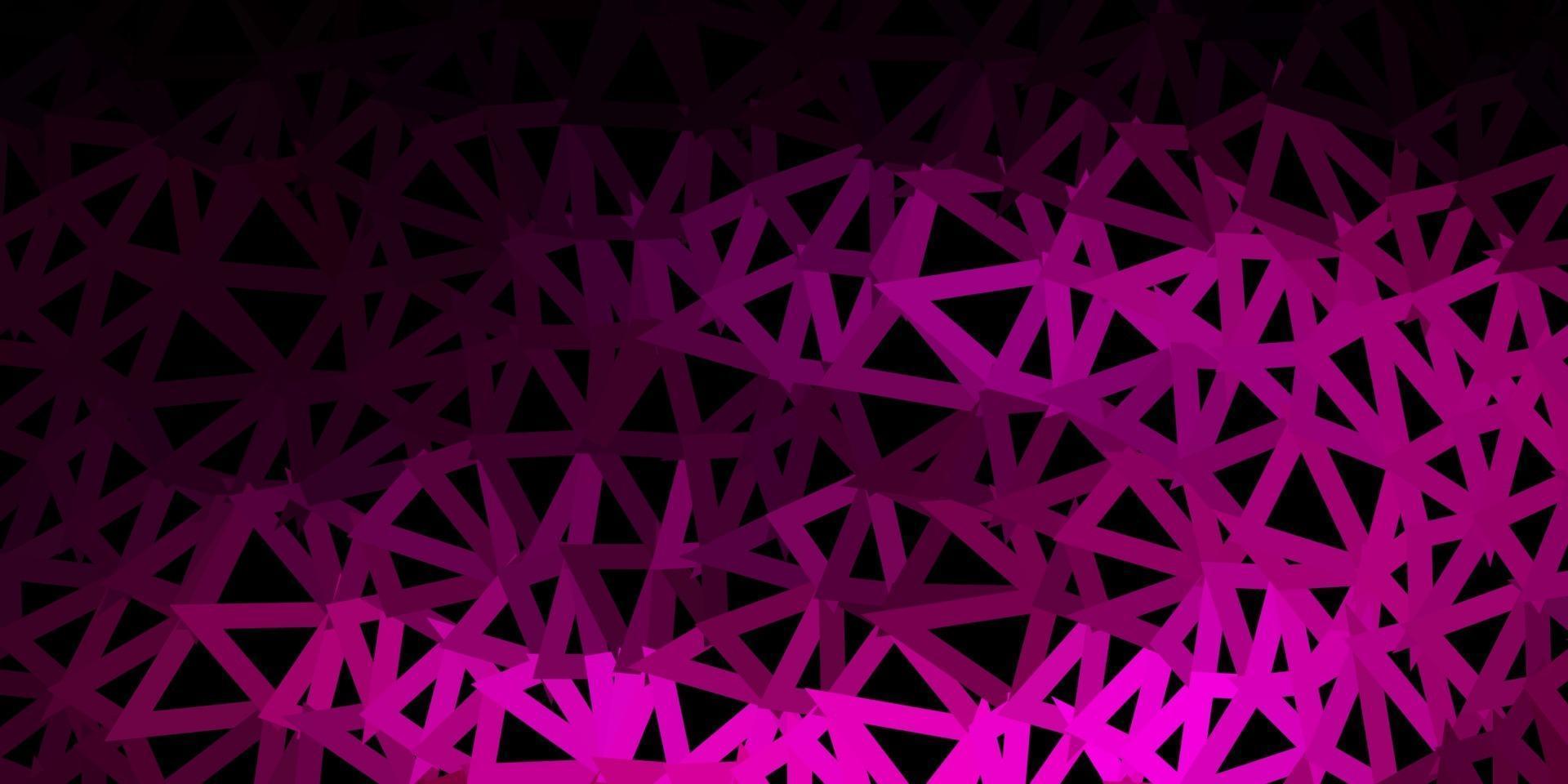 desenho poligonal geométrico vector rosa escuro.