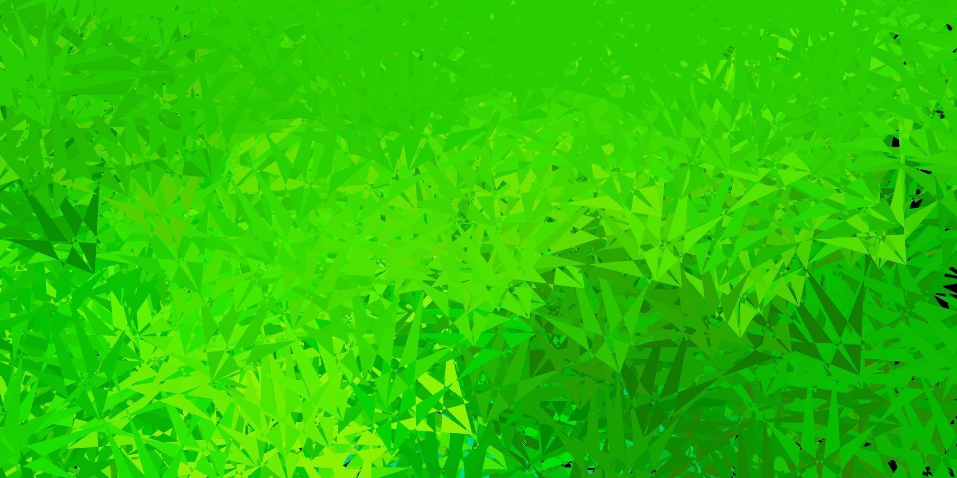 de fundo vector verde e amarelo claro com triângulos.